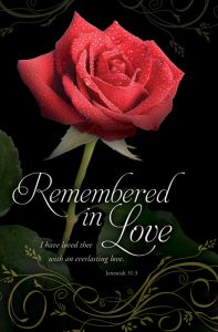 Funeral Standard Bulletin - Remembered in Love