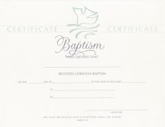 Baptism Certificate - Premium, Pearl Foil Embossed
