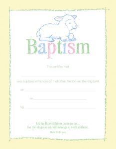Baptism Certificate / Premium stock