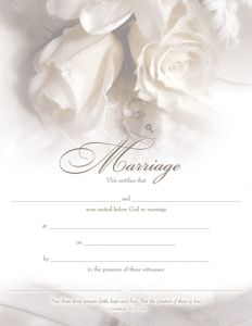 Marriage Certificate - Premium, Bronze Foil Embossed