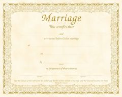 Marriage Certificate / Parchment
