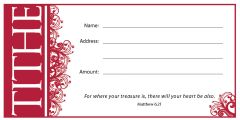 (pkg 100) Value Offering Envelope - Tithe - For Where Your Treasure is