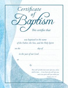 Baptism-Ezekiel 36:25-26 (KJV)-Certificate