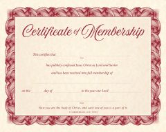 Certificates – Certificate of Membership – 1 Cor 12:27 (NIV) – 8x10
