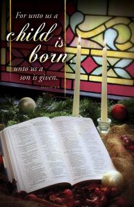 Christmas Standard Bulletin - For unto us a child is born