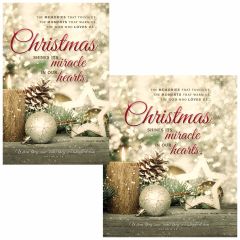Christmas Bulletin - Christmas shine its miracle in our hearts  (multiple size options)