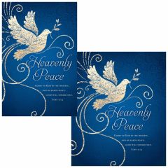 Christmas Bulletin - Heavenly Peace  (multiple size options)