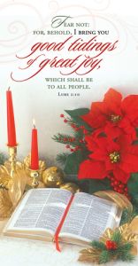 Christmas - Bible and Poinsettia - Offering Envelope