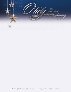 Christmas - Oh Holy Night, John 1:9 (NIVÂ®) - Pkg 100 - Letterhead