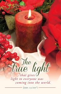 Christmas - The True Light, John 1:9 (NIV®) - Pkg 100 - Standard Bulletin