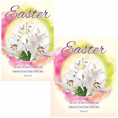 Easter Bulletin -Easter, Romans 6:23  (multiple size options)