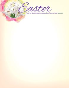Easter Letterhead -Easter, Rom 6:23
