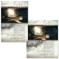 Easter - He Has Risen, Matthew 28:5–6 (NIV®) - Pkg 100 - Multiple Sizes