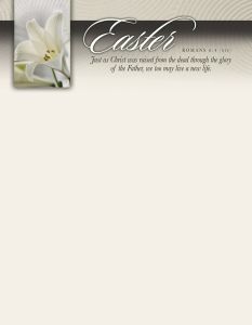 Easter - A New Life, Romans 6:4 (NIV) - Pkg 100 - Letterhead