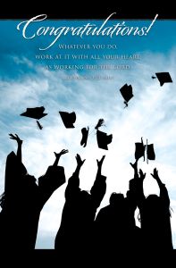 Graduation - Congratulations, Colossians 3:23 (NIV) - Pkg 100 - Standard Bulletin