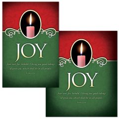Advent - Joy; Luke 2:10 (KJV) - Pkg 100 - Bulletin - Multiple Sizes