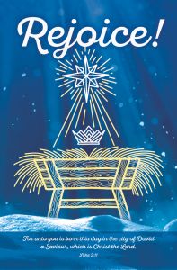 Christmas-Rejoice; Luke 2:11 (KJV)-Pkg 100-Standard Bulletin