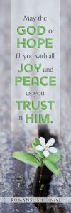 Bookmark - The God of Hope - Romans 15:13 (NIV) - Pkg of 25