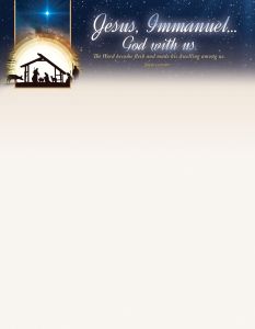Christmas-Jesus Immanuel; John 1:14 (NIV)-Pkg 100-Letterhead