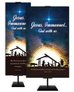 Christmas-Jesus Immanuel; John 1:14 (NIV)-Banner