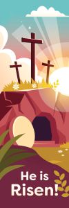 Easter — Kids — He is Risen; Luke 24:34 (KJV) – Pkg 25 – Bookmark