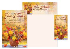 Thanksgiving-Give Thanks, Psalm 100:4-5 (NIV) - Matching Set