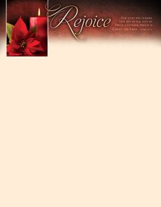 Christmas-Rejoice; Luke 2:11 (KIV)-Pkg 100-Letterhead