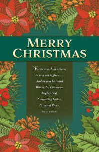 Christmas-Merry Christmas; Isaiah 9:6 (NIV)-Pkg 100-Standard Bulletin