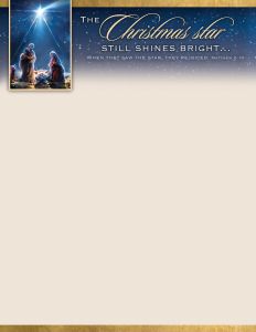 Christmas – The Christmas Star – Matt 2:10 (KJV) – Pkg 100 – Letterhead