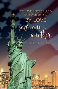 Special Occasion â€” Patriotic â€”Serve One Another; Galatians 5:13 (KJV) â€” Pkg 100 â€“ Standard Bulletin 