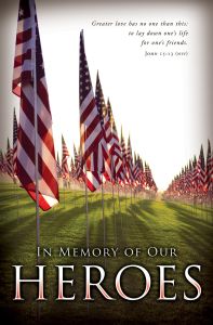 Special Occasion — Remembrance — Greater Love; John 15:13 (NIV) — Pkg 100 – Standard Bulletin