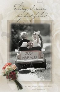 Wedding Standard Bulletin - Today I marry my best friend.