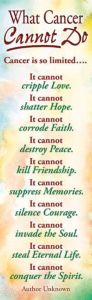Bookmark - What Cancer Cannot Do