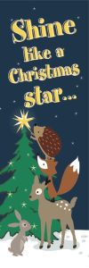 Kids Seasonal - Christmas - Animals - Shine like a Christmas star - Bookmark